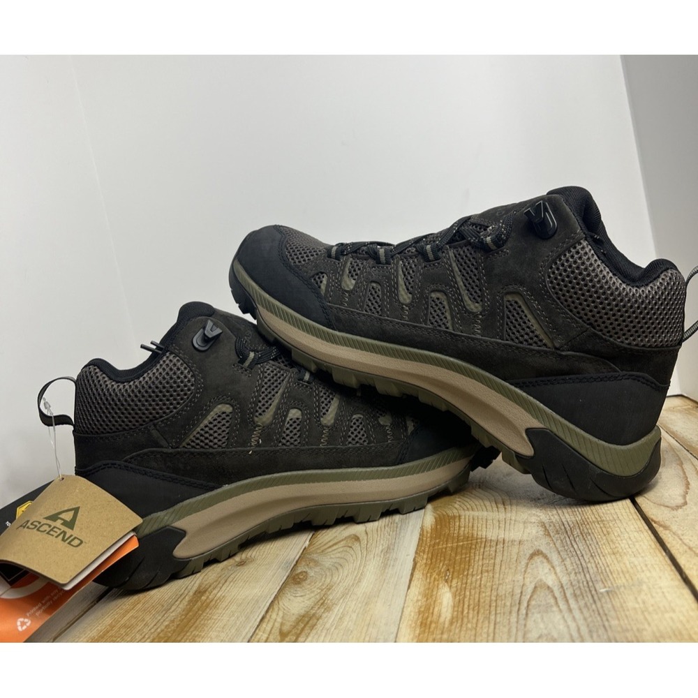 Ascend Mojave Mid Waterproof Hiking Boots Shoes Men's 10M Coffee Olive 3392987